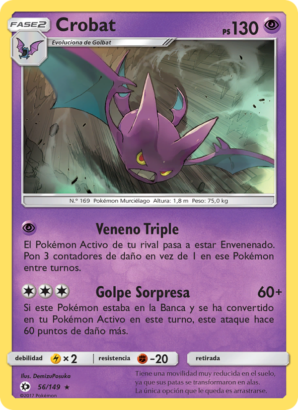 Crobat 56 — Sol y Luna (Spanish Pokémon TCG card)