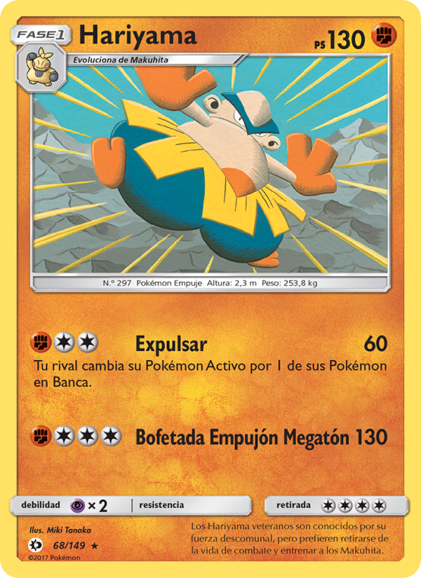 Hariyama 68 — Sol y Luna (Spanish Pokémon TCG card)