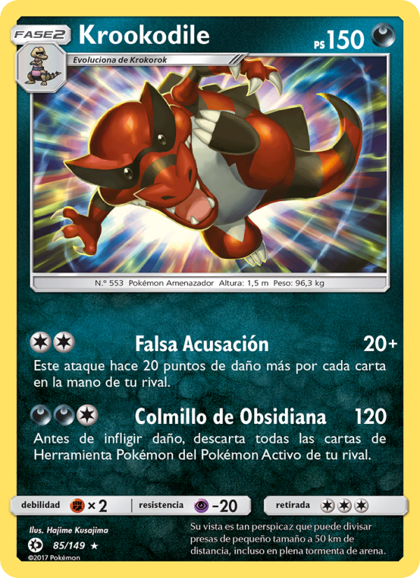 Krookodile 85 — Sol y Luna (Spanish Pokémon TCG card)