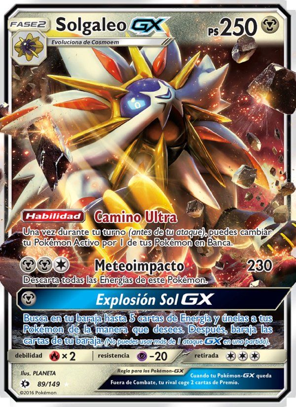 Solgaleo GX 89 — Sol y Luna (Spanish Pokémon TCG card)