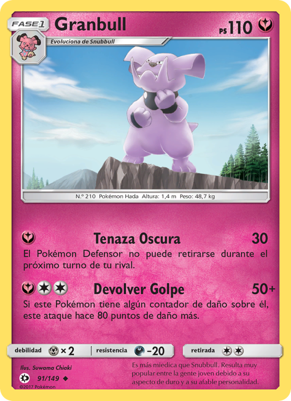 Granbull 91 — Sol y Luna (Spanish Pokémon TCG card)