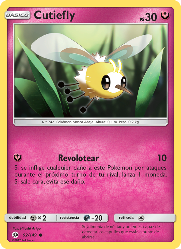 Cutiefly 92 — Sol y Luna (Spanish Pokémon TCG card)