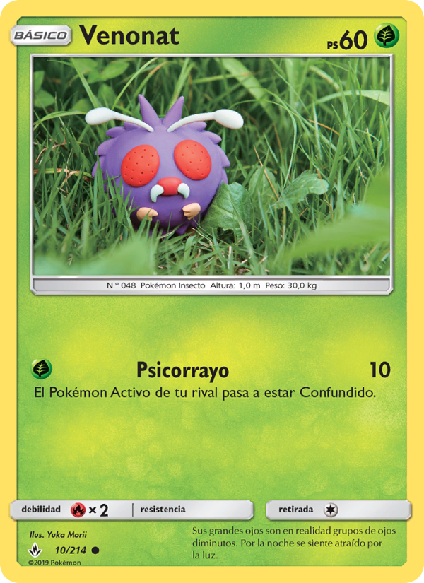 Venonat 10 — Vínculos Indestructibles (Spanish Pokémon TCG card)
