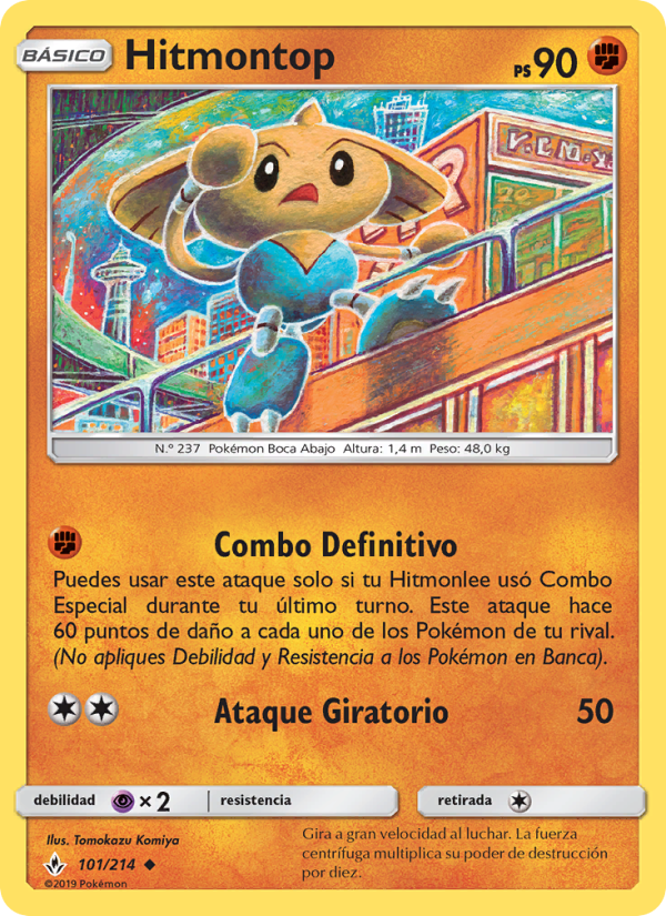 Hitmontop 101 — Vínculos Indestructibles (Spanish Pokémon TCG card)