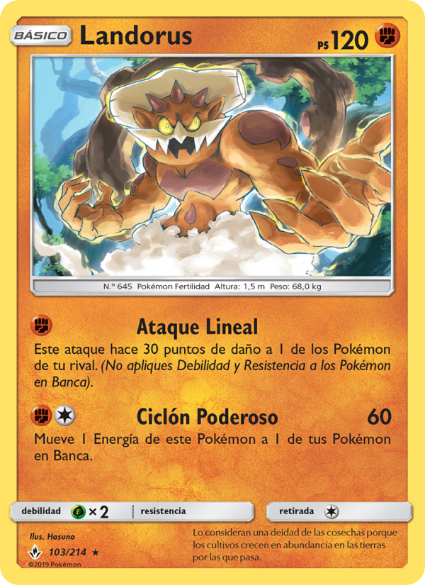 Landorus 103 — Vínculos Indestructibles (Spanish Pokémon TCG card)
