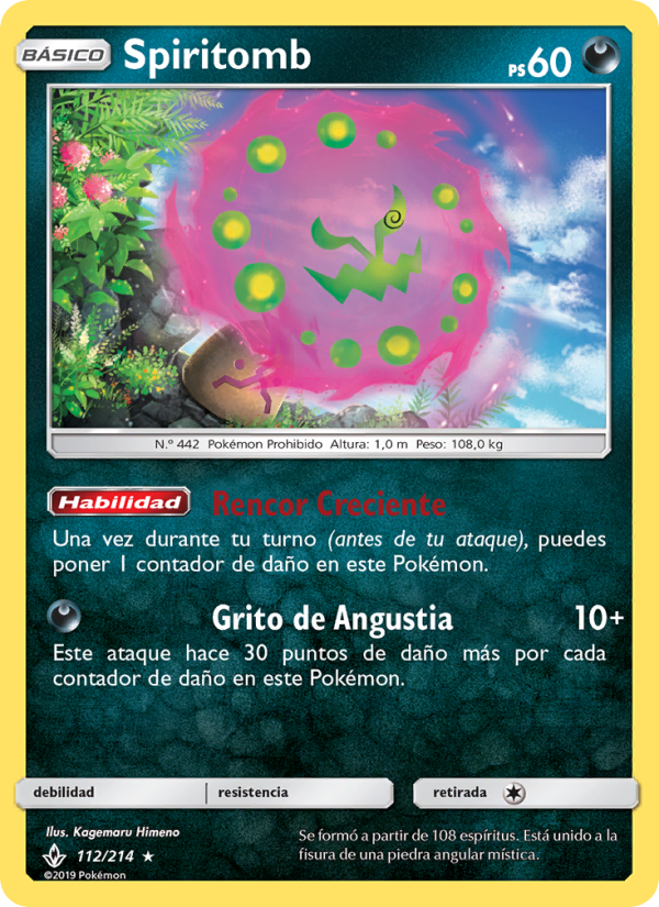 Spiritomb 112 — Vínculos Indestructibles (Spanish Pokémon TCG card)