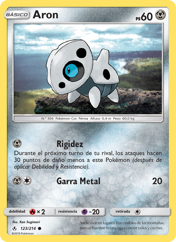 Aron 123 — Vínculos Indestructibles (Spanish Pokémon TCG card)