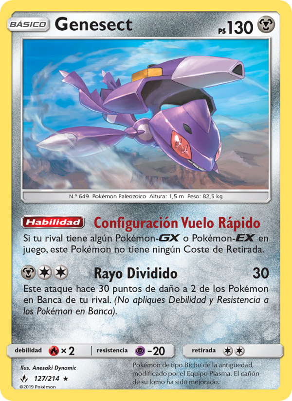 Genesect 127 — Vínculos Indestructibles (Spanish Pokémon TCG card)