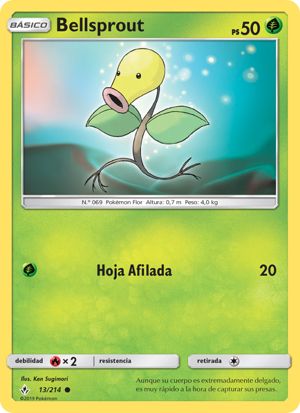 Bellsprout 13 — Vínculos Indestructibles (Spanish Pokémon TCG card)