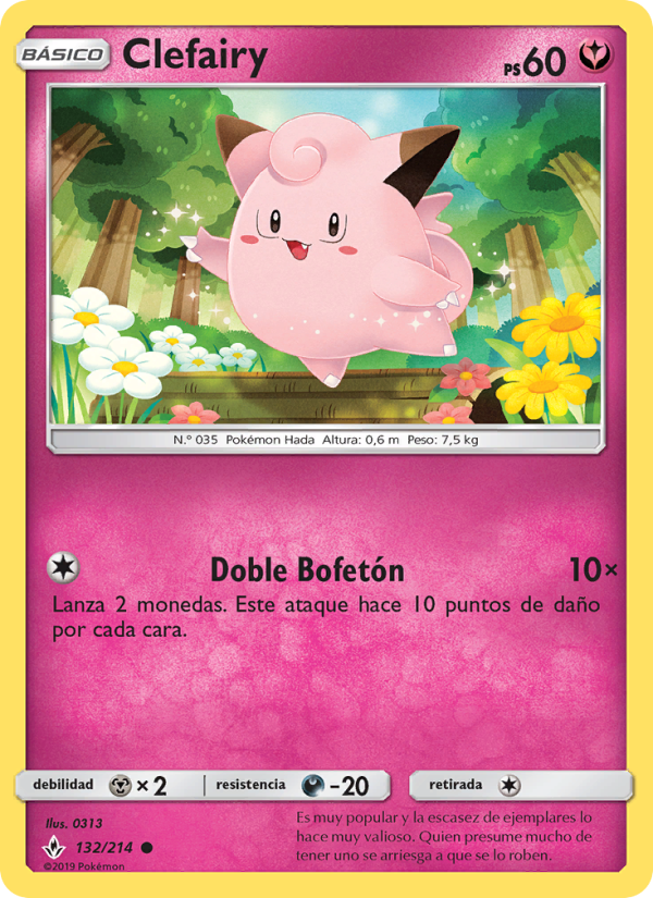 Clefairy 132 — Vínculos Indestructibles (Spanish Pokémon TCG card)