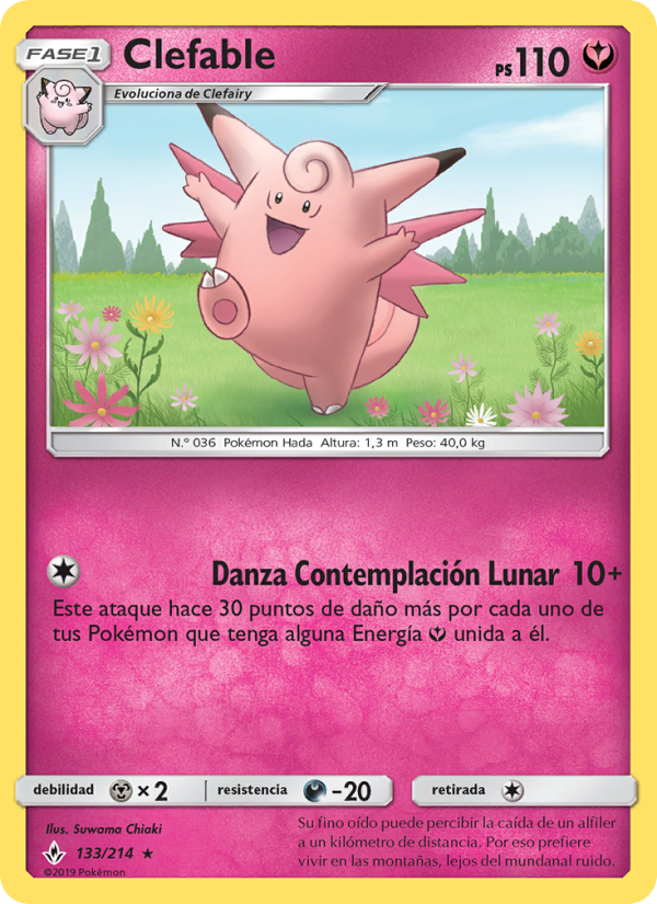 Clefable 133 — Vínculos Indestructibles (Spanish Pokémon TCG card)