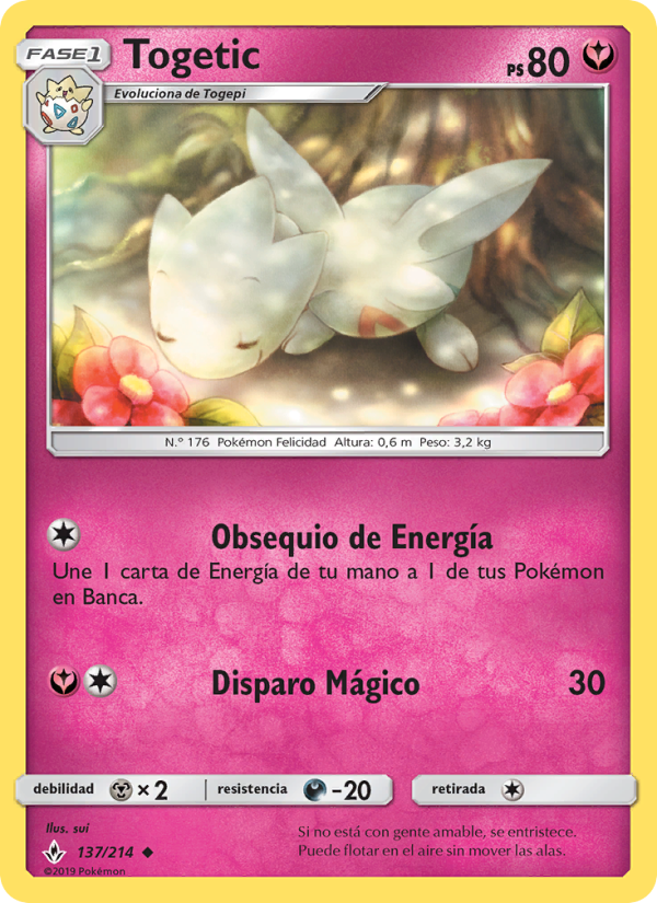 Togetic 137 — Vínculos Indestructibles (Spanish Pokémon TCG card)