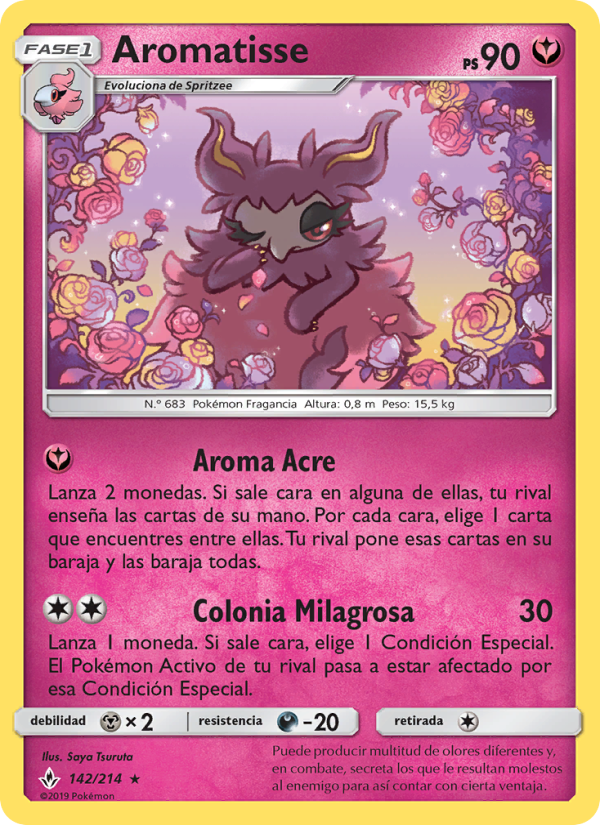 Aromatisse 142 — Vínculos Indestructibles (Spanish Pokémon TCG card)