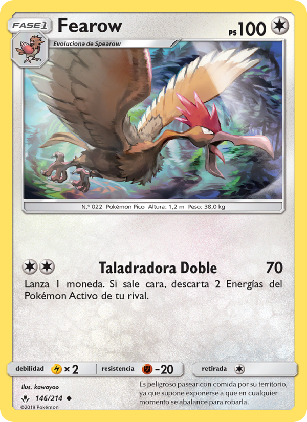Fearow 146 — Vínculos Indestructibles (Spanish Pokémon TCG card)
