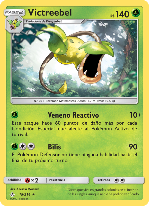 Victreebel 15 — Vínculos Indestructibles (Spanish Pokémon TCG card)