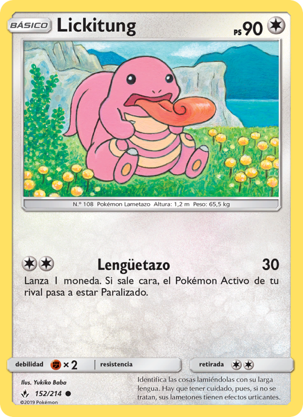 Lickitung 152 — Vínculos Indestructibles (Spanish Pokémon TCG card)