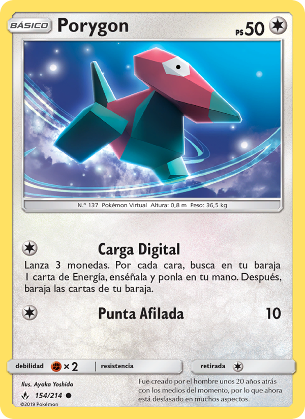 Porygon 154 — Vínculos Indestructibles (Spanish Pokémon TCG card)