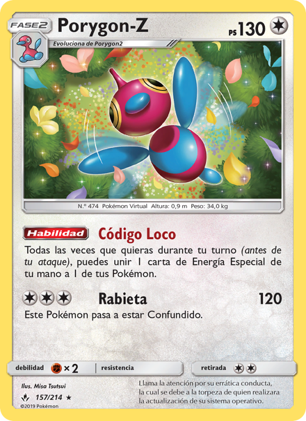 Porygon-Z 157 — Vínculos Indestructibles (Spanish Pokémon TCG card)