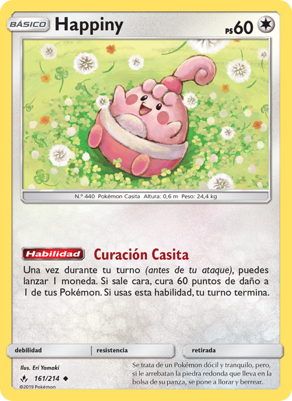 Happiny 161 — Vínculos Indestructibles (Spanish Pokémon TCG card)