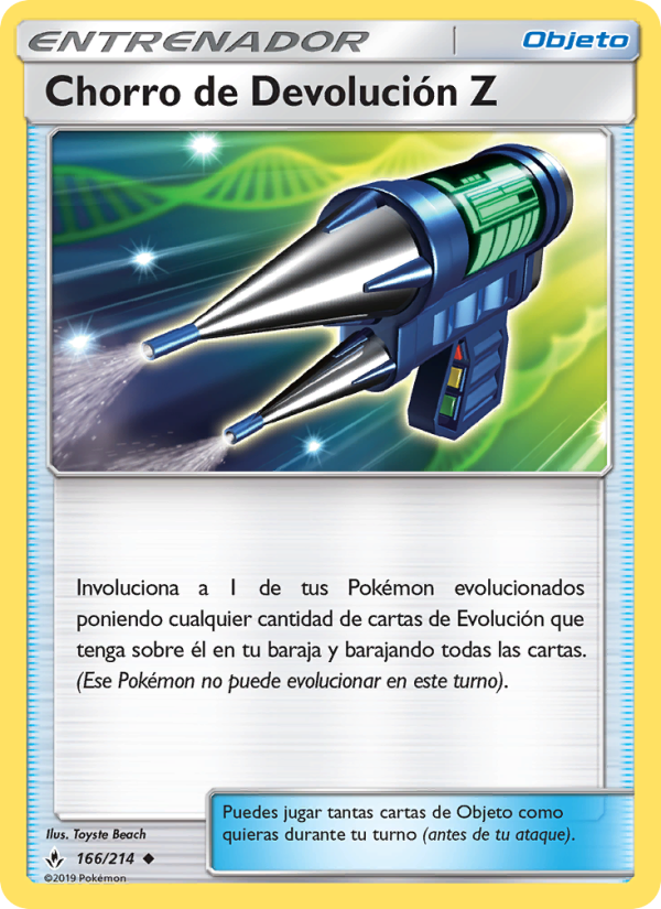 Chorro de Devolución Z 166 — Vínculos Indestructibles (Spanish Pokémon TCG card)