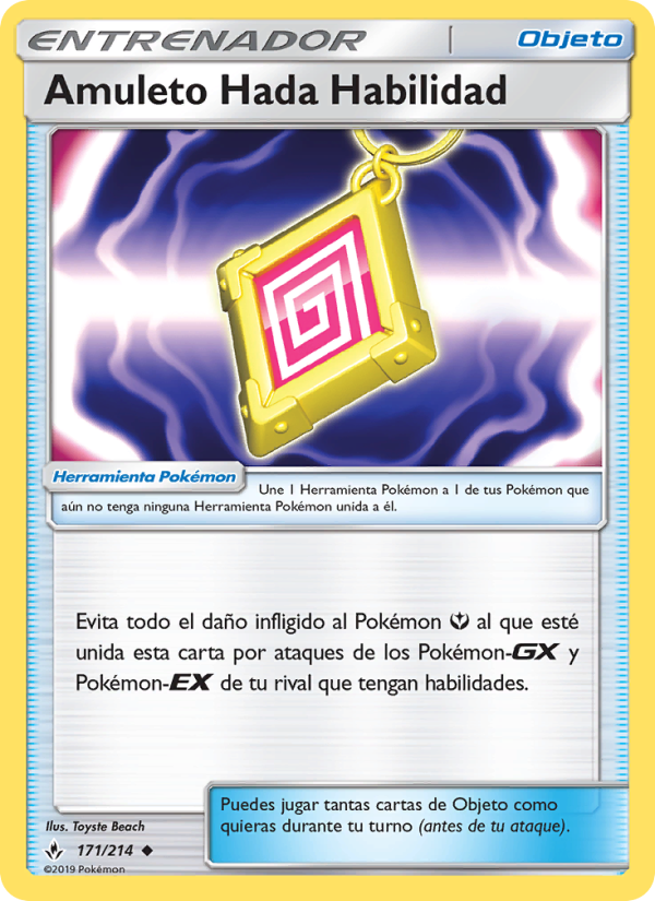 Amuleto Hada Habilidad 171 — Vínculos Indestructibles (Spanish Pokémon TCG card)