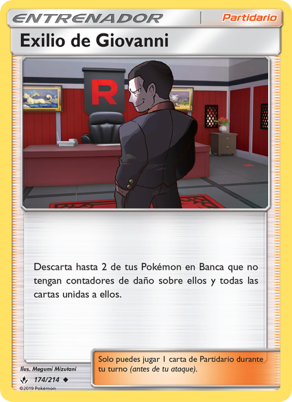 Exilio de Giovanni 174 — Vínculos Indestructibles (Spanish Pokémon TCG card)