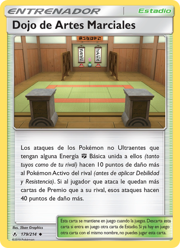 Dojo de Artes Marciales 179 — Vínculos Indestructibles (Spanish Pokémon TCG card)