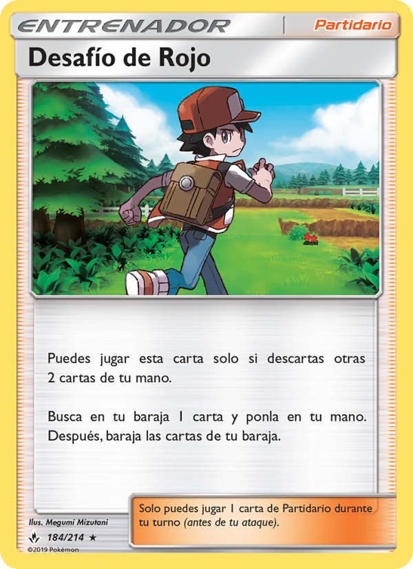Desafío de Rojo 184 — Vínculos Indestructibles (Spanish Pokémon TCG card)