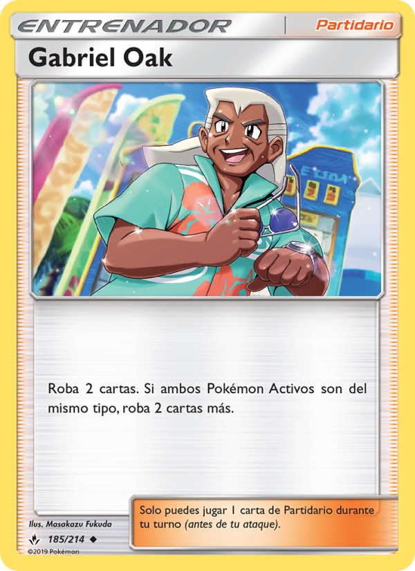 Gabriel Oak 185 — Vínculos Indestructibles (Spanish Pokémon TCG card)