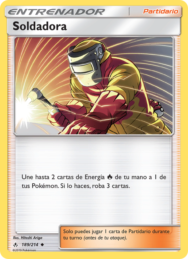 Soldadora 189 — Vínculos Indestructibles (Spanish Pokémon TCG card)