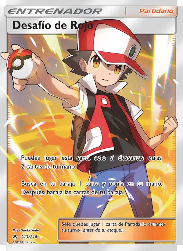 Desafío de Rojo 213 — Vínculos Indestructibles (Spanish Pokémon TCG card)