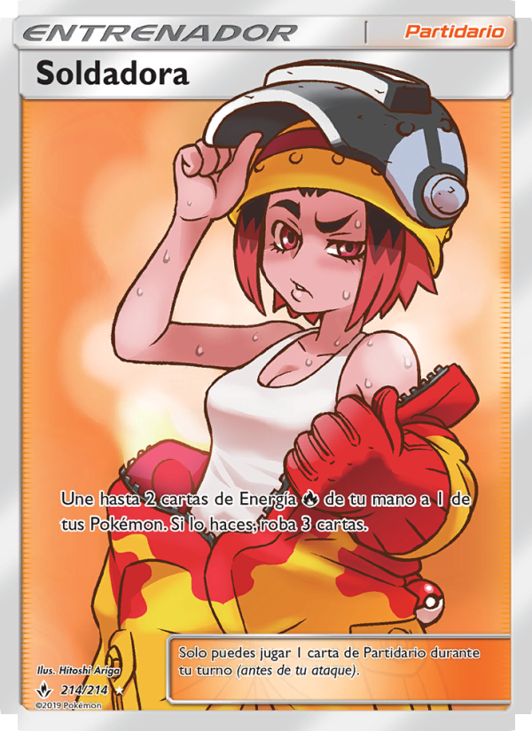 Soldadora 214 — Vínculos Indestructibles (Spanish Pokémon TCG card)