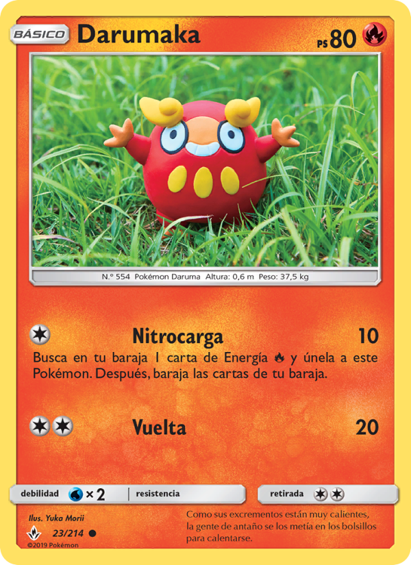 Darumaka 23 — Vínculos Indestructibles (Spanish Pokémon TCG card)