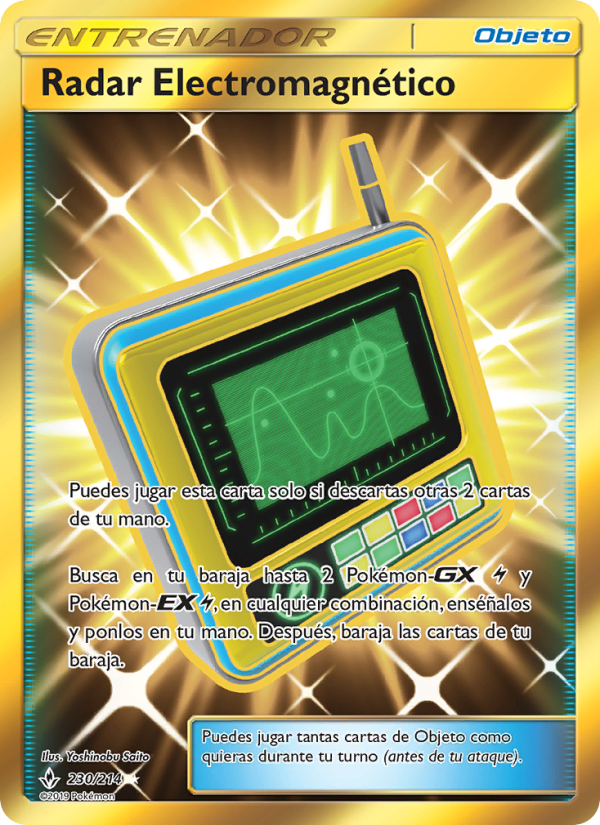 Radar Electromagnético 230 — Vínculos Indestructibles (Spanish Pokémon TCG card)
