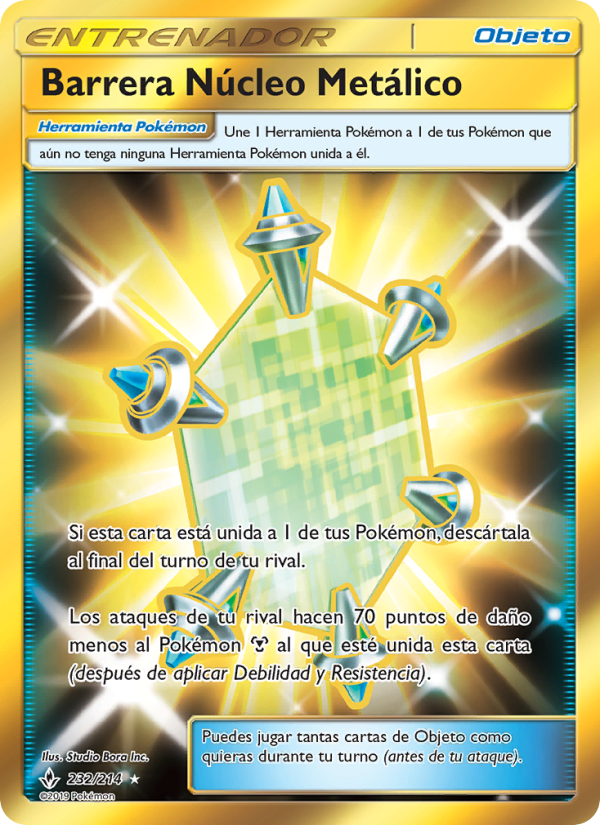 Barrera Núcleo Metálico 232 — Vínculos Indestructibles (Spanish Pokémon TCG card)