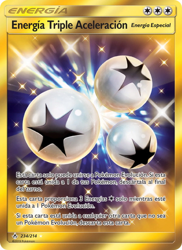 Energía Triple Aceleración 234 — Vínculos Indestructibles (Spanish Pokémon TCG card)