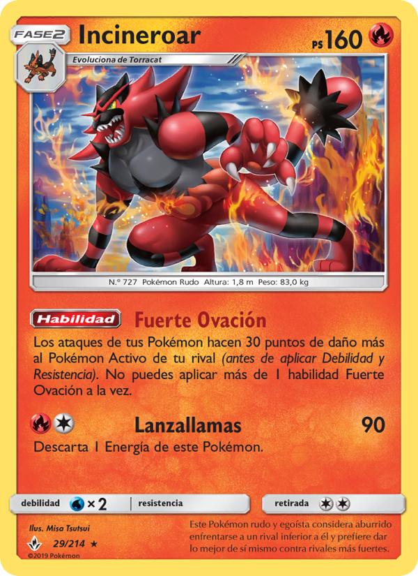 Incineroar 29 — Vínculos Indestructibles (Spanish Pokémon TCG card)
