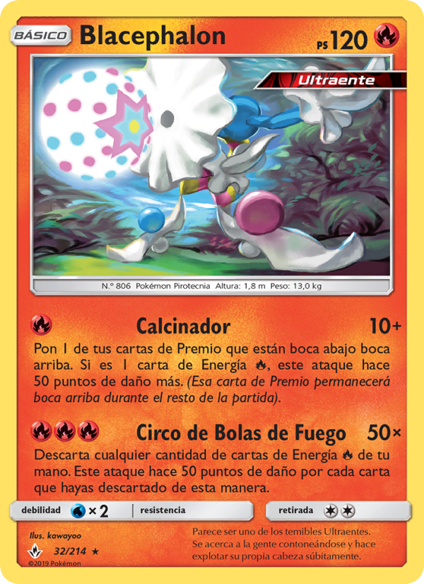 Blacephalon 32 — Vínculos Indestructibles (Spanish Pokémon TCG card)