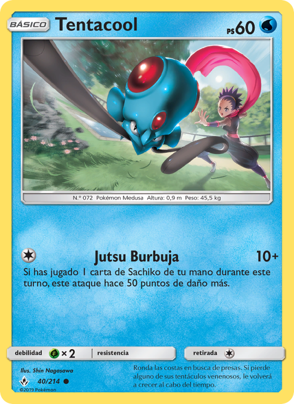 Tentacool 40 — Vínculos Indestructibles (Spanish Pokémon TCG card)