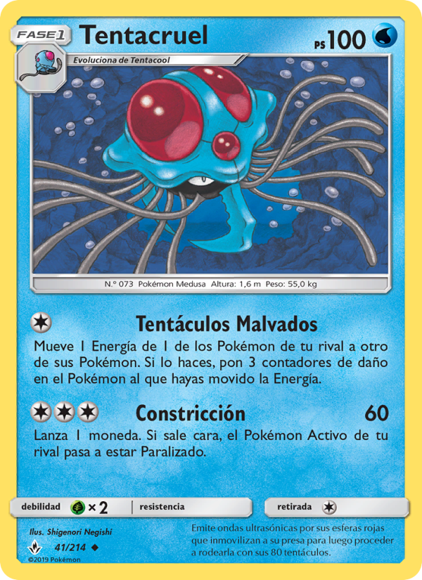 Tentacruel 41 — Vínculos Indestructibles (Spanish Pokémon TCG card)