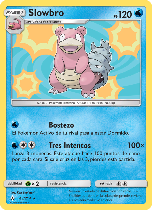 Slowbro 43 — Vínculos Indestructibles (Spanish Pokémon TCG card)