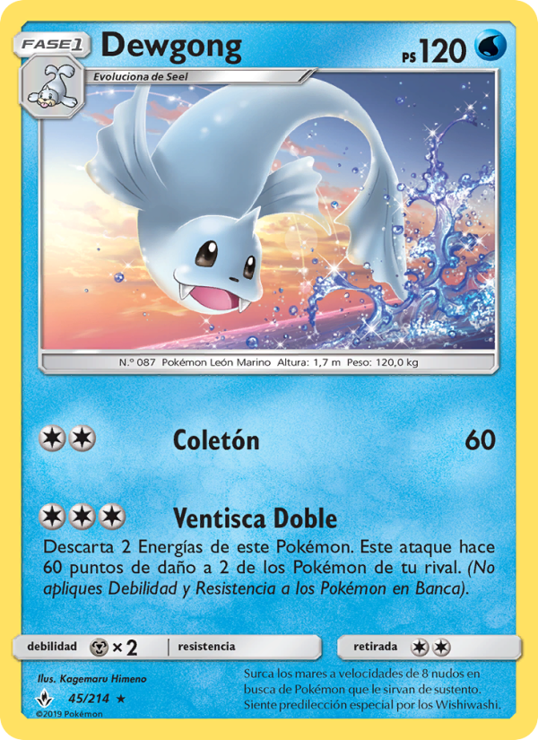 Dewgong 45 — Vínculos Indestructibles (Spanish Pokémon TCG card)