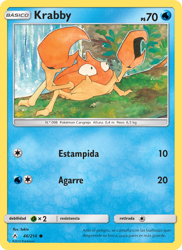 Krabby 46 — Vínculos Indestructibles (Spanish Pokémon TCG card)