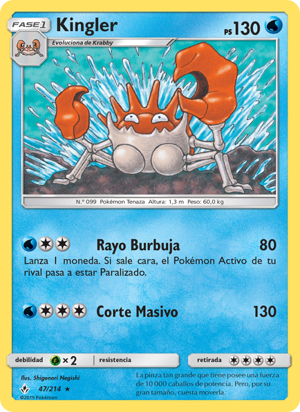 Kingler 47 — Vínculos Indestructibles (Spanish Pokémon TCG card)