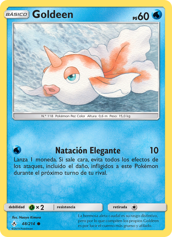 Goldeen 48 — Vínculos Indestructibles (Spanish Pokémon TCG card)