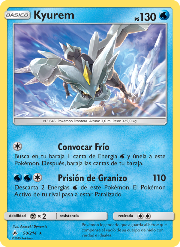 Kyurem 50 — Vínculos Indestructibles (Spanish Pokémon TCG card)