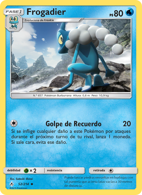 Frogadier 52 — Vínculos Indestructibles (Spanish Pokémon TCG card)