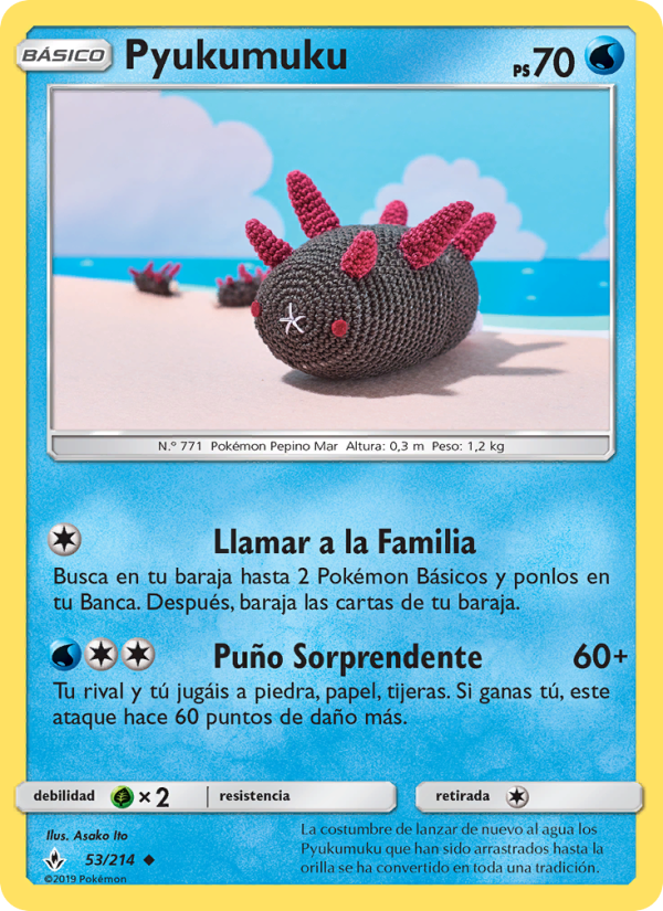 Pyukumuku 53 — Vínculos Indestructibles (Spanish Pokémon TCG card)