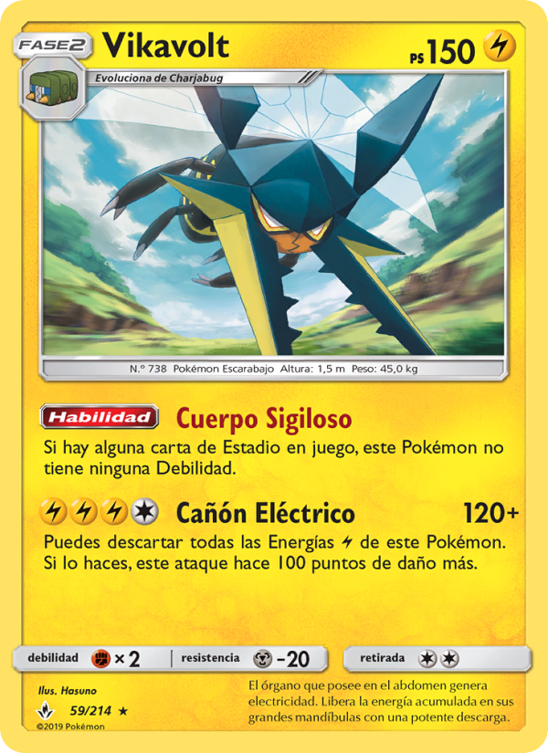 Vikavolt 59 — Vínculos Indestructibles (Spanish Pokémon TCG card)