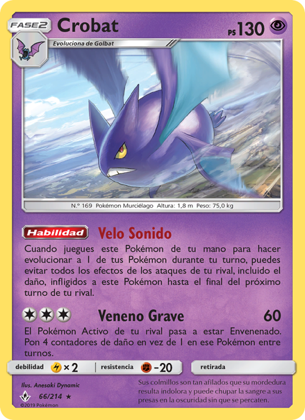 Crobat 66 — Vínculos Indestructibles (Spanish Pokémon TCG card)